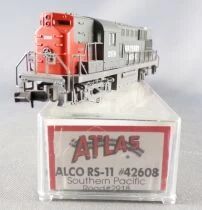 Atlas 42608 N Scale Usa Southern Pacific Diesel Locomotive Alco RS-11 2918 Reversed Lighting Boxed