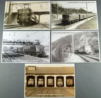  Atlas 5 Cartes Postales Sncf Locomotives Electrique BB-115 2D2 2CC2 D�pot Rotonde Neuves