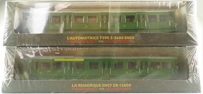 Atlas Ho Sncf Autorail Automotrice Z-3600 & Remorque ZR-13600 1938 Motorisable Neuf Boite