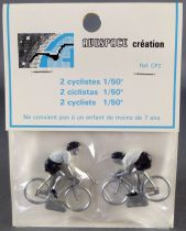 Avespace - 2 Cyclistes Métal Maillot Blanc 1/50 Neuf Blister 