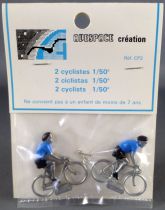 Avespace - 2 Cyclistes Métal Maillot Bleu 1/50 Neuf Blister 