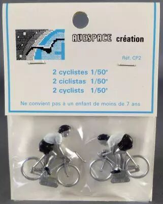 Avespace - 2 Metal cyclists White Jersey Mint in Bag