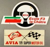 Avia - Car Oil - 2 x Vintage Stickers