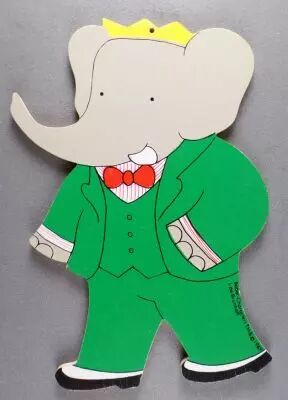 Babar -  Trousselier Wooden Silhouette 2 Faces to Hang