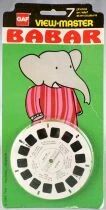 Babar - 1 Disque View-Master 3D sur Carte Ouverte R&eacute;f. B 4194