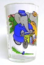 Babar - Amora Mustard Glass - Babar and its family leave on a journey
