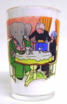 Babar - Amora Mustard Glass - Babar and the old woman lunches together