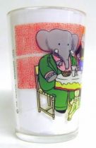 Babar - Amora Mustard Glass - Babar and the old woman lunches together