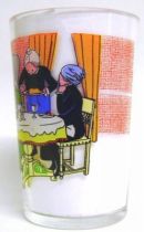 Babar - Amora Mustard Glass - Babar and the old woman lunches together