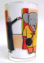 Babar - Amora Mustard Glass - Babar and the old woman makes exercise