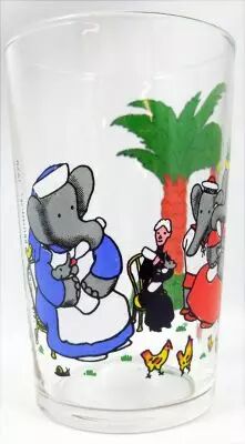 Babar - Amora Mustard Glass - Nursing babies in the park