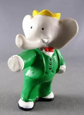 Babar - Figurine PVC Ideal - Roi Babar Bras Droit Tendu