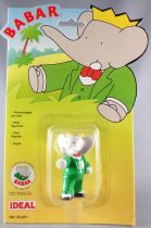 Babar - Figurine PVC Ideal L. de Brunhoff 1991 - Roi Babar Bras Droit Tendu Neuf Blister 
