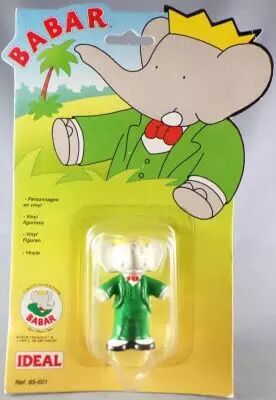 Babar - Figurine PVC Ideal L. de Brunhoff 1991 - Roi Babar Neuf Blister 