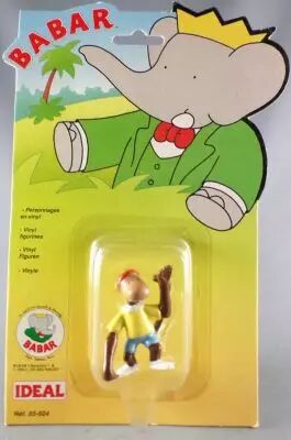 Babar - Figurine PVC Ideal L. de Brunhoff 1991 - Zephir Neuf Blister 