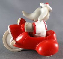 Babar - Ideal L. de Brunhoff 1991 PVC Figure - Celeste Driving Motorcycle