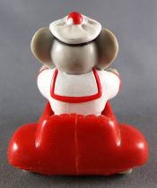 Babar - Ideal L. de Brunhoff 1991 PVC Figure - Celeste Driving Motorcycle