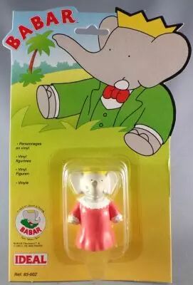Babar - Ideal L. de Brunhoff 1991 PVC Figure - Celeste Mint on Card