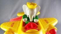 Babar - Lansay Plastic Vehicle 31cm 12\  - King Babar Piloting his Seaplane
