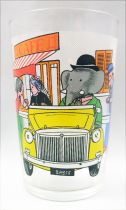 Babar - Verre à Moutarde Amora - Babar et la Vieille Dame en auto