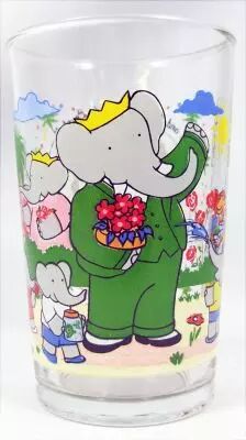 Babar - Verre � Moutarde Amora - Le jardin des fleurs