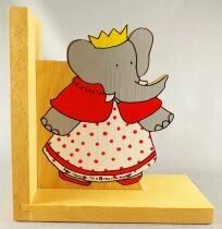 Babar - Vilac Wooden Money-Book Ends Babar & Celeste