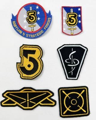 Babylon 5 - Lot of 6 Embroidered Patches (Uniforms)