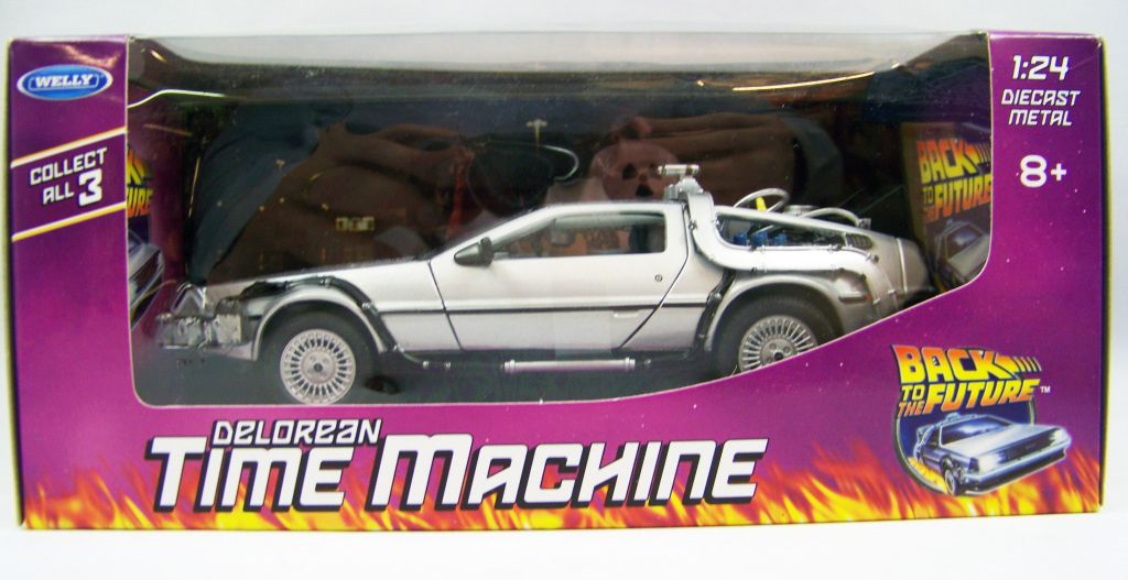 WELLY DELOREAN TIME MACHINE 1:24 DIE CAST NEW IN BOX BACK TO THE FUTURE PART 1 