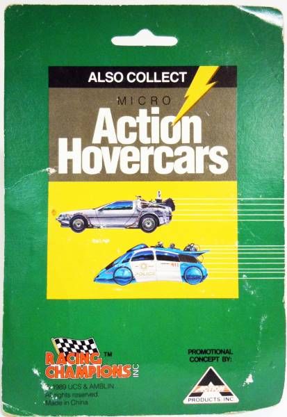 Details about   1989 Back to the Future II Texaco Micro Action Hovercars DeLorean MOC Sealed Set 