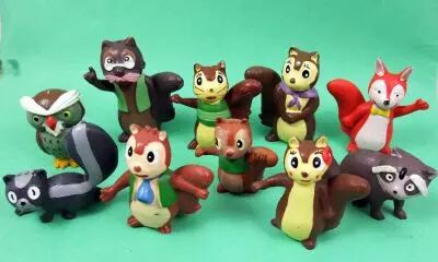 Bannertail : The Story of Gray Squirrel - S�rie de 10 figurines PVC - Maia & Borges