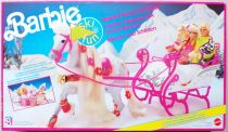 Barbie - Calèche Traineau avec Cheval Blizzard Neuf Boite Scellée - Mattel 1991 (ref.2118 )