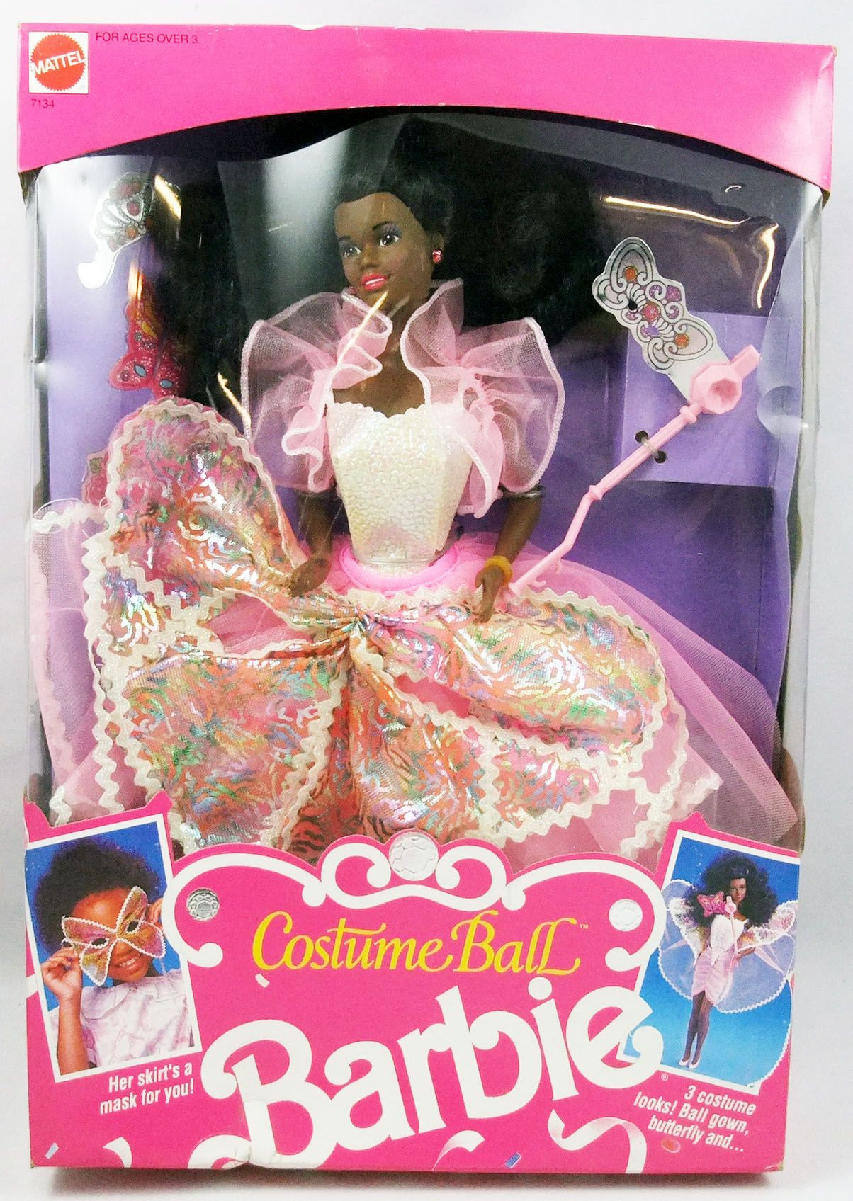 Begrafenis Siësta George Stevenson Barbie - Costume Ball Barbie (black) - Mattel 1990 (ref.7134)