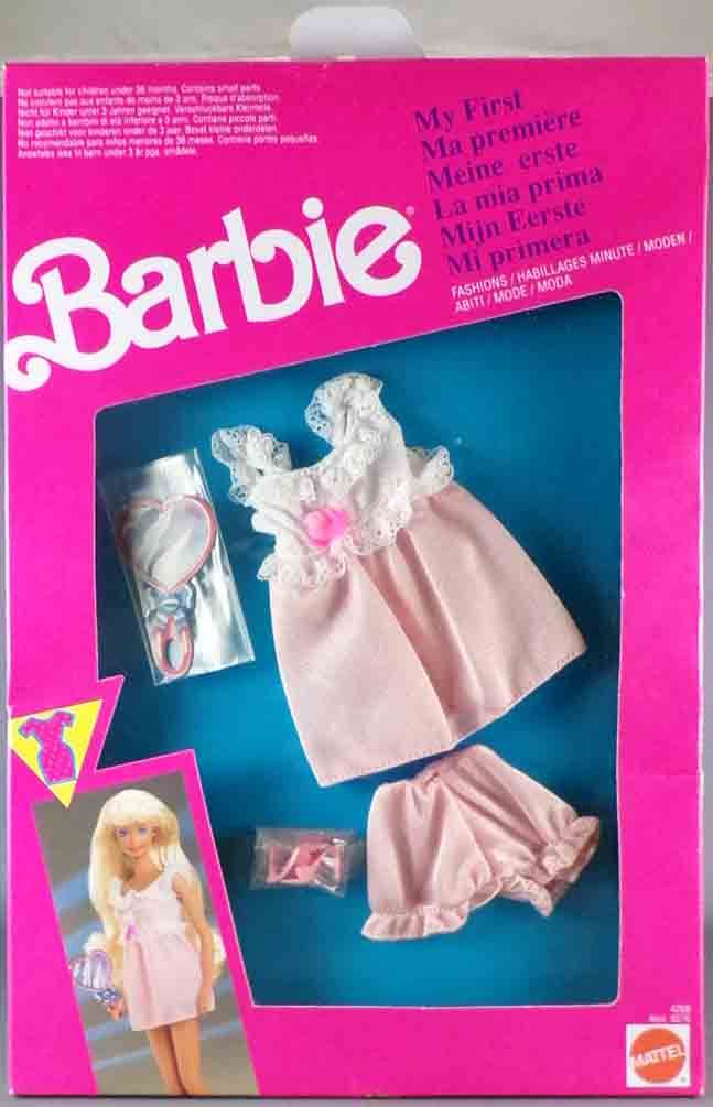 Barbie Fashions My First Pink Babydoll Nightgown Mattel 1991 ref.4268