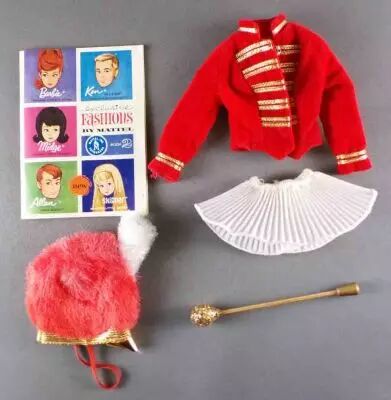 Barbie Drum Majorette Mattel 1964 - Habillage Vintage - Ref 875