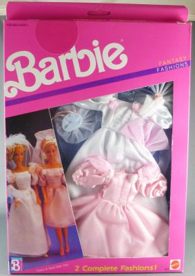 Barbie - Habillage Fantasy Fashion 2 Tenues Mariage - Mattel 1989 (ref.8242)