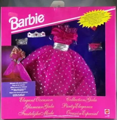 Barbie - Habillages Collection Gala - Robe de Bal Argent�e - Mattel 1992 (ref. 3616)
