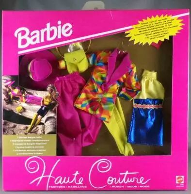 Barbie - Habillages Haute Couture - 2 Magnifiques Mod�les Grands Couturiers - Mattel 1992 (ref. 3846)