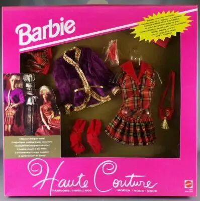 Barbie - Habillages Haute Couture - 2 Magnifiques Mod�les Grands Couturiers - Mattel 1992 (ref. 3847)
