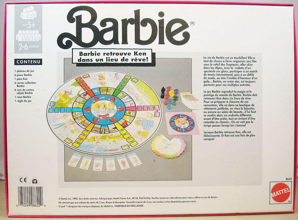 Barbie Jeu de société "Barbie retrouve Ken dans un lieu de rêve!" Mattel 1990 ref.8622