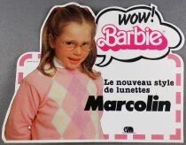 Barbie - Mattel - Autocollant Promotionnel 1981 - Wow ! Barbie  Le Nouveau Style de Lunettes Marcolin