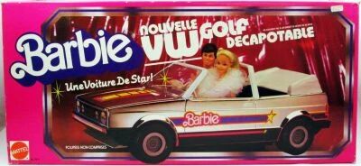 Barbie - Nouvelle VW Golf D�capotable Chrom�e  - Mattel 1984 (ref.7873)