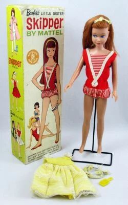 Barbie - Skipper Little Sister - Mattel 1963 (ref.0950) + Flower Girl ref.1904