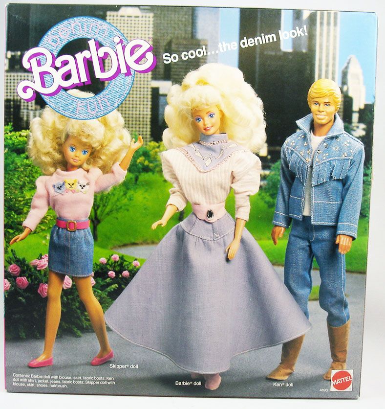 Barbie Cool City Blues set : Ken, Barbie, Skipper - Mattel 1989