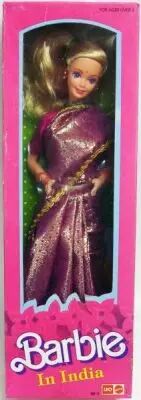 Barbie in India (Checked Shimmery Sari) - LEO Mattel 1993 (ref. 9910)