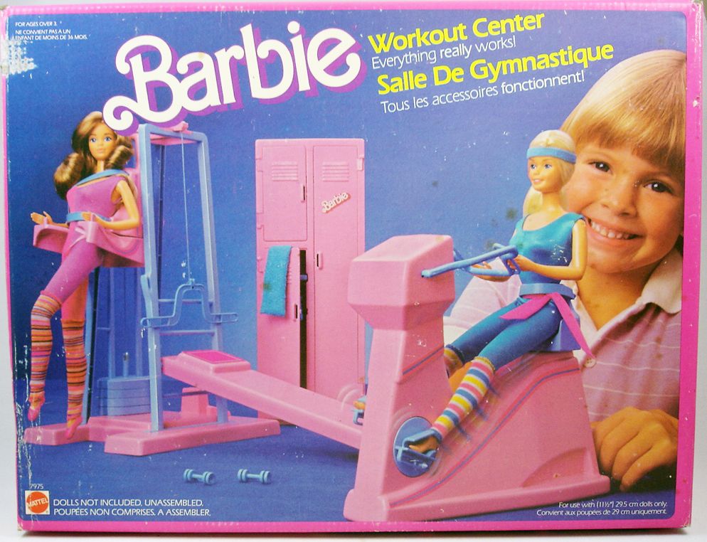 Details about   BARBIE Doll WORKOUT CENTER #7975 MATTEL 1984 LOCKER For Storage Collectible Toy