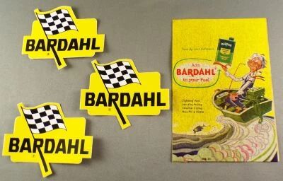 Bardahl - Car Oil - 4 x Vintage Stickers