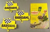 Bardahl - Huile Automobile  - Lot de 4 Autocollants Vintage