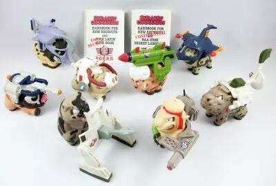 Barnyard Commandos - Playmates 1989 - Set complet des 8 figurines S�rie 1 (loose)