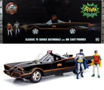 Batman (Classic TV Series) - Jada - Batmobile metal lumineuse 1:18ème avec figurines Batman & Robin