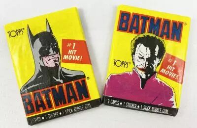 Batman (Movie 1989) - Topps Trading Bubble Gum Cards - 2 Pochettes de 9 Cartes � Collectionner